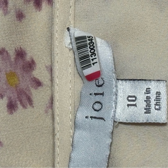 JOIE Orita Silk Ruffled Floral Dress Feminine Garden Party Tea Size 10 Boho - Picture 11 of 13